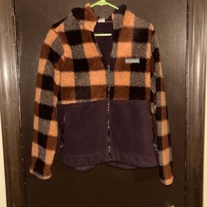 COLUMBIA PLAID ZIP UP XL❤️
